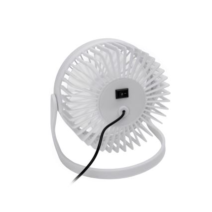 Galda ventilators USB d. 15 cm balta