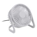 Galda ventilators USB, diametrs 15 cm, balts