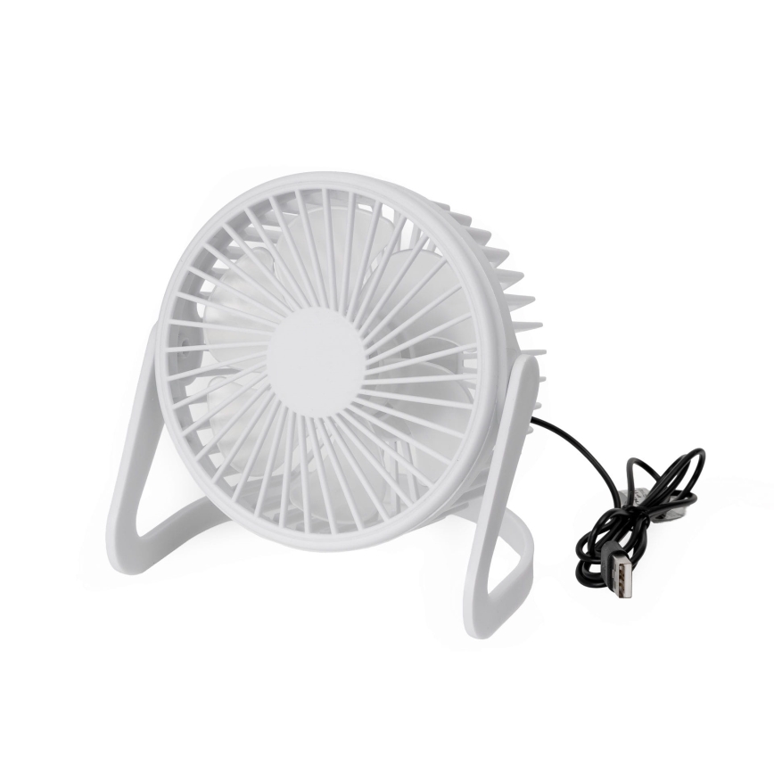 Galda ventilators USB, diametrs 15 cm, balts
