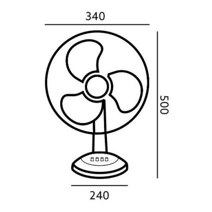 Galda ventilators VIENTO 40W/230V balts