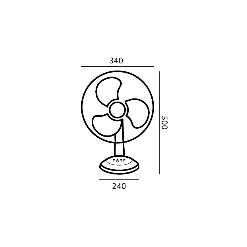 Galda ventilators VIENTO 40W/230V balts