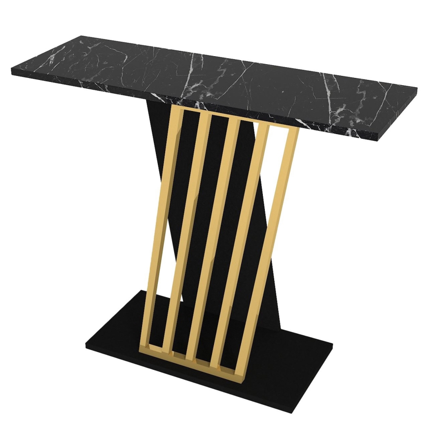 Galdiņš GRAVITY 76,8x90 cm melna/zelta