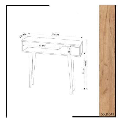 Galdiņš KIOGI 94x100 cm balts/bēšs