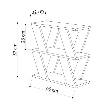 Galdiņš LAZENA 57x60 cm balts