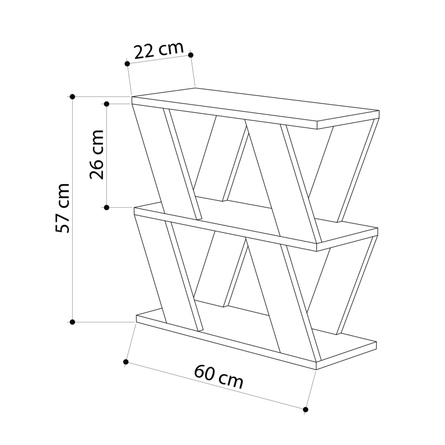 Galdiņš LAZENA 57x60 cm balts