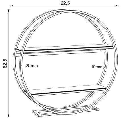 Galdiņš SHELF d. 62,5 cm ozols
