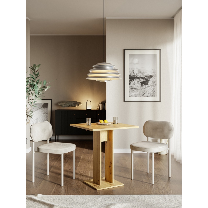 Galds STRAPO 68x68 cm, ozola artisan apdare