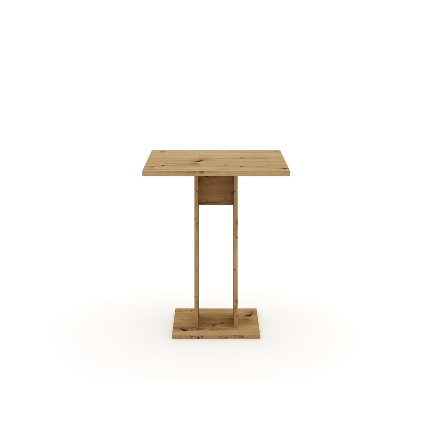 Galds STRAPO 68x68 cm, ozola artisan apdare