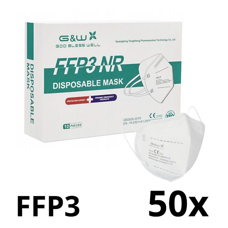 G&W™ GDGP3 Respirators FFP3 NR CE 2163 50gab