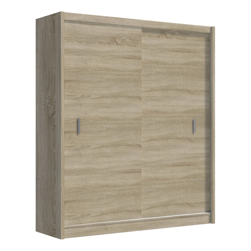 Garderobes skapis ar bīdāmām durvīm SAPHIRA 203x215 cm ozols sonoma