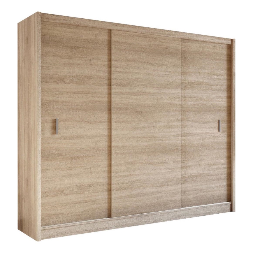 Garderobes skapis ar bīdāmām durvīm SAPHIRA 250x215 cm ozols sonoma