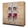Garderobes skapis ar spoguli SANNA 200x215 cm ozols craft