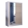 Garderobes skapis ar spoguli SANTINO 150x215 cm balta/ozols craft