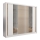 Garderobes skapis ar spoguli SANTINO 250x215 cm balta/ozols craft