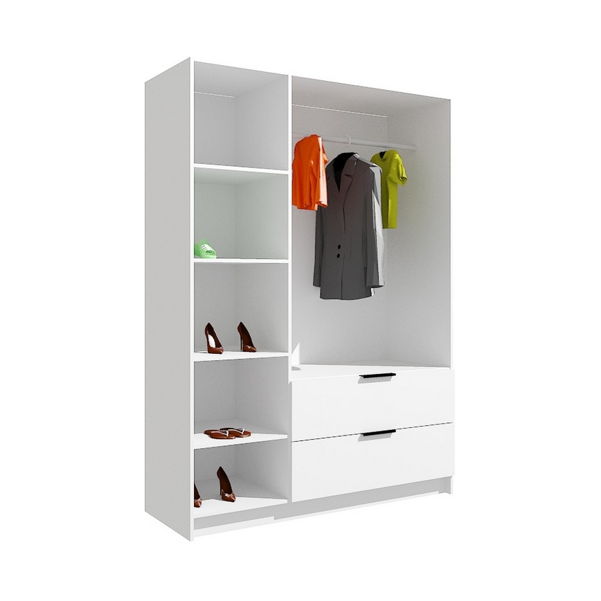 Garderobes skapis ar spoguli VISTA 150x215 cm ozols artisan/grafīta