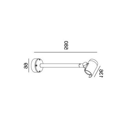 Gardino LX1674 - LED Āra sienas starmetis ROSE LED/15W/230V IP65