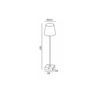 Gardino LX1793-650 - LED Āra grīdas stāvlampa VIOLA LED/7W/230V IP65