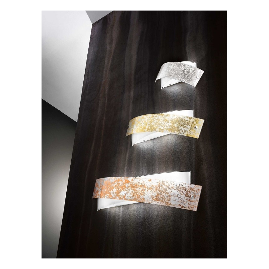 Gea Luce CAMILLA A M arg - Sienas lampa CAMILLA 4xE14/28W/230V 54 cm sudraba