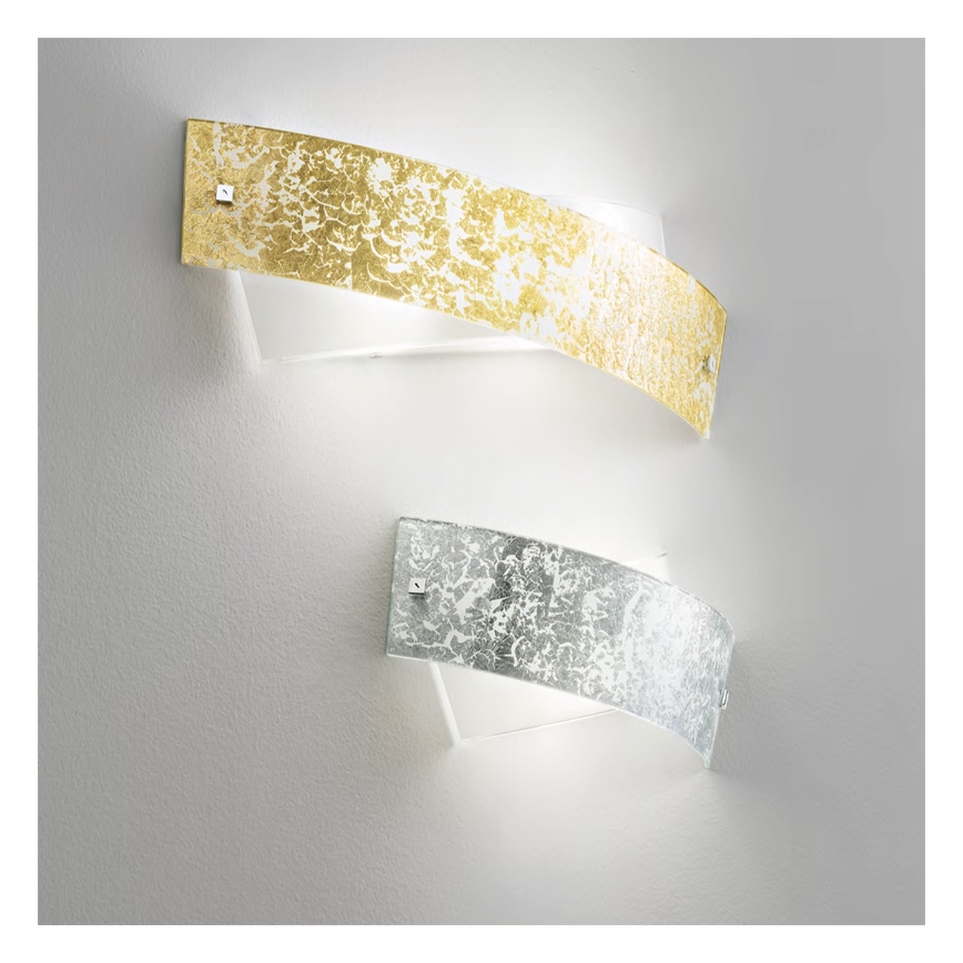 Gea Luce CAMILLA A M arg - Sienas lampa CAMILLA 4xE14/28W/230V 54 cm sudraba