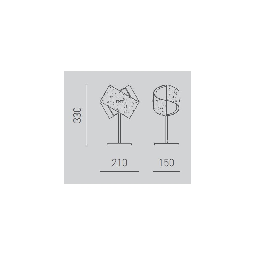 Gea Luce CAMILLA L P arg - Galda lampa CAMILLA 1xE14/42W/230V sudraba