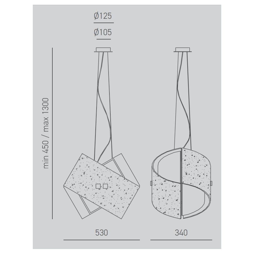 Gea Luce CAMILLA S G arg - Lustra ar auklu CAMILLA 2xE27/70W/230V sudraba