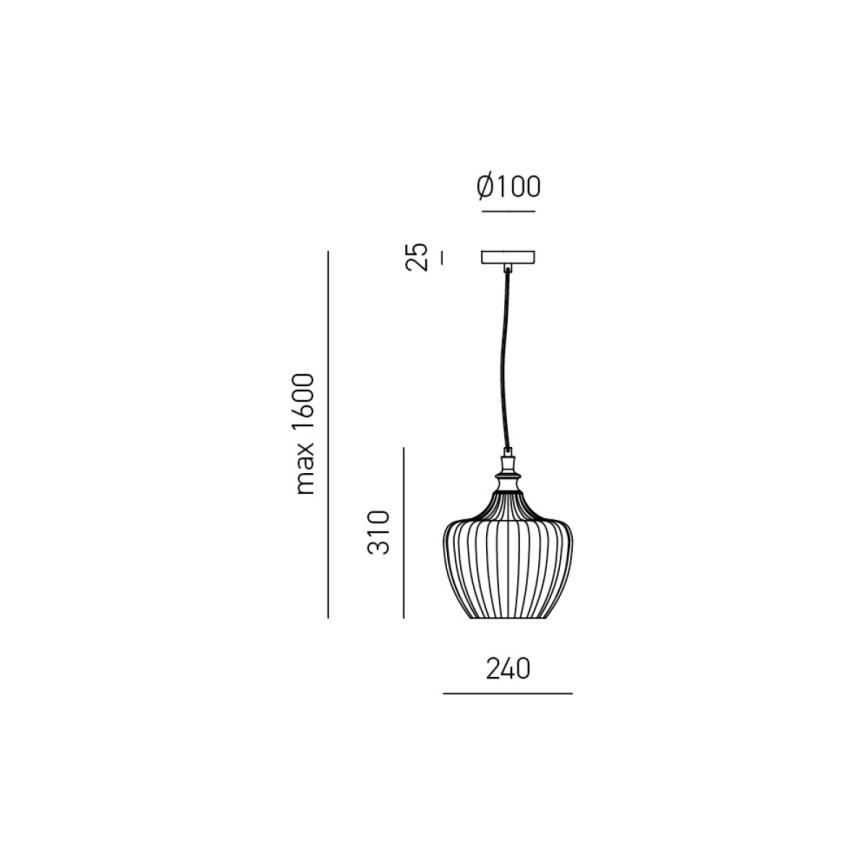 Gea Luce CLEOFE S/10 A - Lustra ar auklu CLEOFE 1xE27/60W/230V d. 24 cm