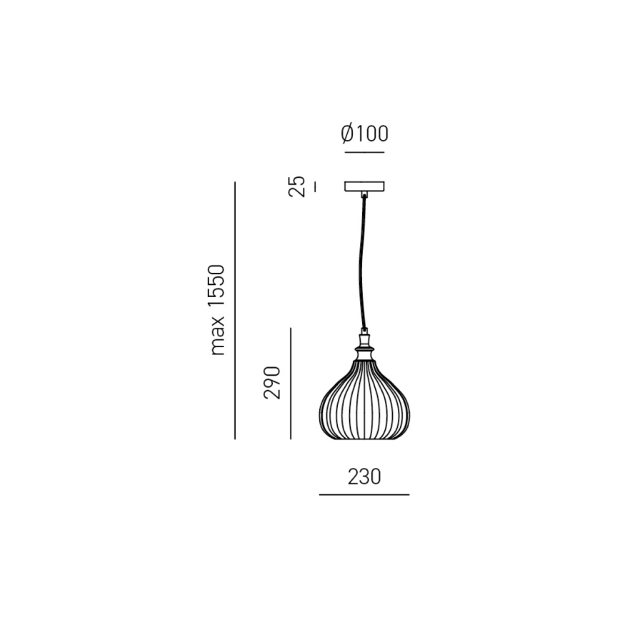 Gea Luce CLEOFE S/11 A - Lustra ar auklu CLEOFE 1xE27/60W/230V d. 23 cm