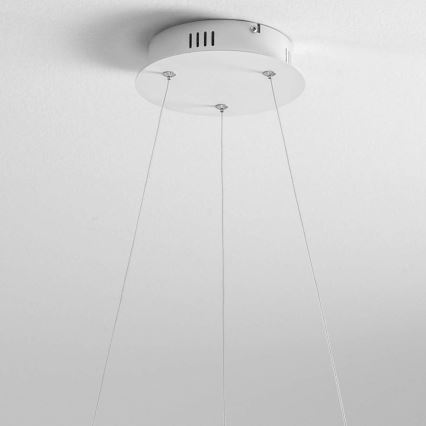 Gea Luce DIVA S G TITANIO - LED Aptumšojama lustra ar auklu DIVA LED/44W/230V pelēka