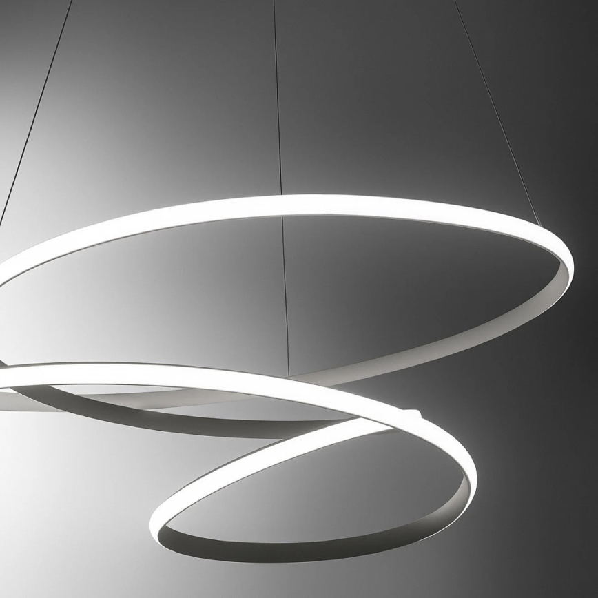 Gea Luce DIVA S/S TITANIO -  LED Aptumšojama lustra ar auklu DIVA LED/80W/230V pelēka