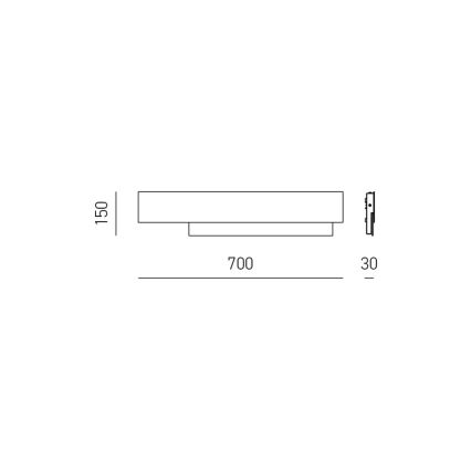 Gea Luce DOHA A G N - LED Sienas lampa DOHA LED/25W/230V 70 cm melna