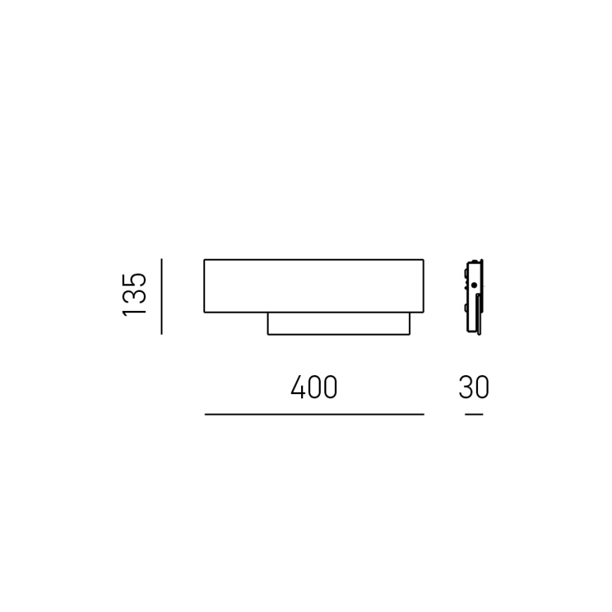 Gea Luce DOHA A P A - LED Sienas lampa DOHA LED/15W/230V 40 cm spīdīgi hromēts