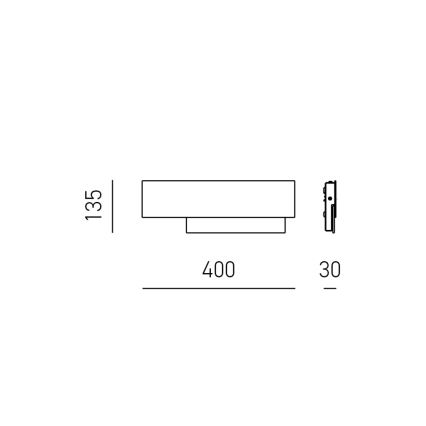 Gea Luce DOHA A P N - LED Sienas lampa DOHA LED/15W/230V 40 cm melna