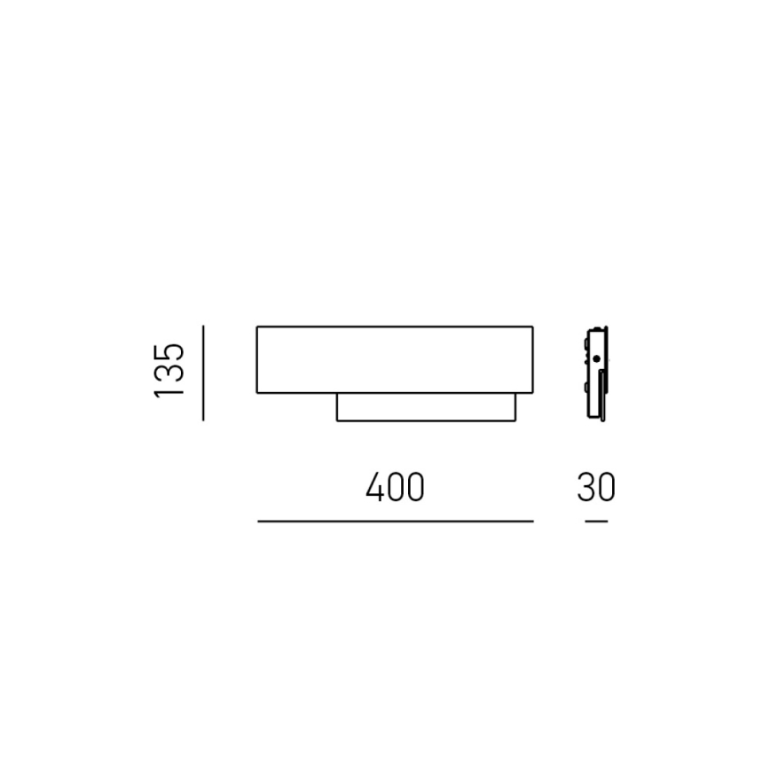 Gea Luce DOHA A P N - LED Sienas lampa DOHA LED/15W/230V 40 cm melna