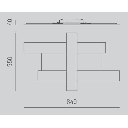 Gea Luce DOHA P M A - LED Griestu lampa DOHA LED/40W/230V 84 cm matēts hroms