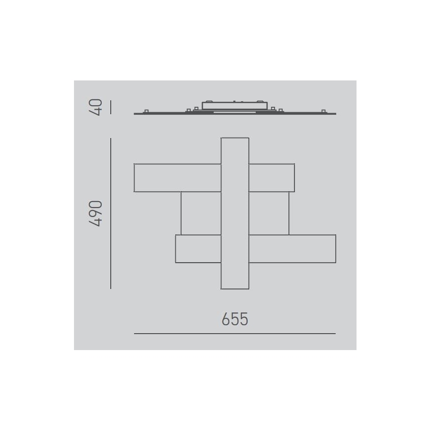 Gea Luce DOHA P P A - LED Griestu lampa DOHA LED/30W/230V 65,5 cm matēts hroms