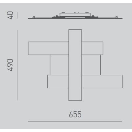 Gea Luce DOHA P P B - LED Griestu lampa DOHA LED/30W/230V 65,5 cm balta