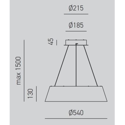 Gea Luce JULIETTE S B - LED Aptumšojama lustra ar auklu JULIETTE LED/50W/230V balta
