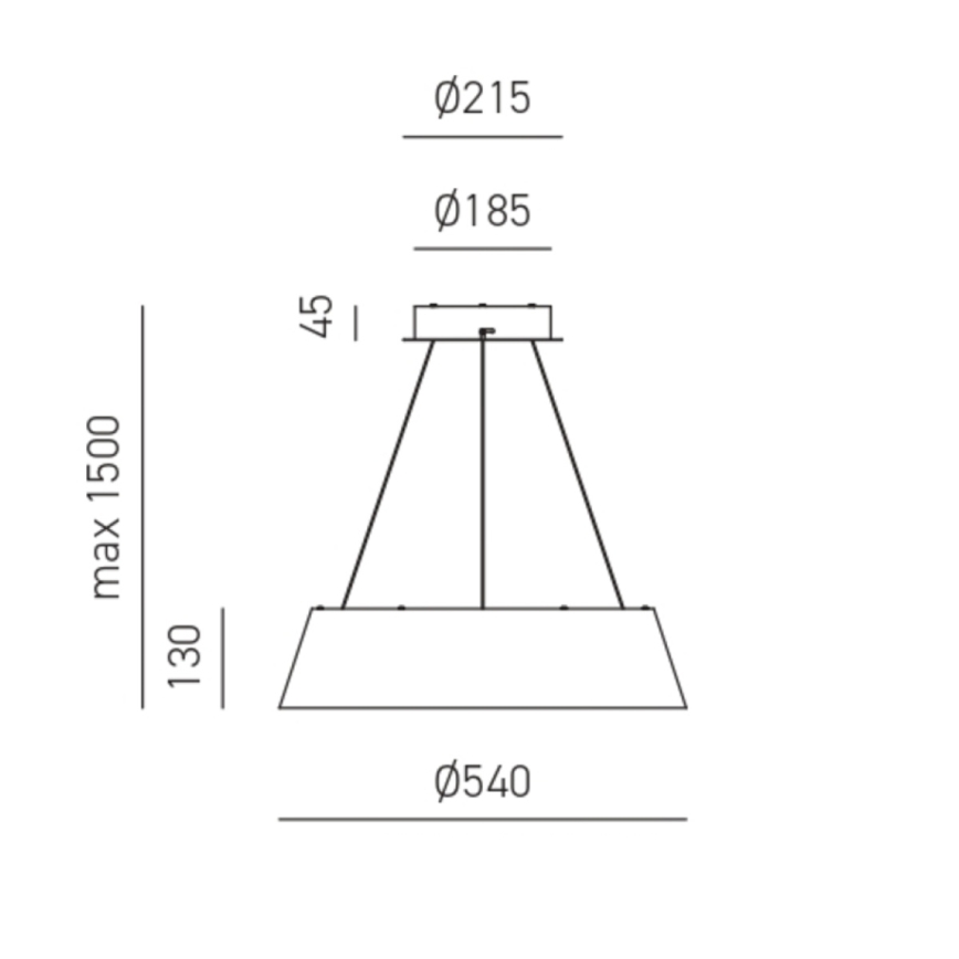 Gea Luce JULIETTE S N - LED Aptumšojama lustra ar auklu JULIETTE LED/50W/230V melna/zelta