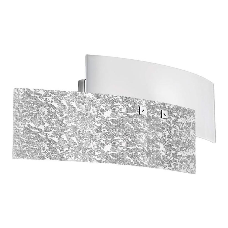 Gea Luce LARA A P arg - Sienas lampa LARA 2xE14/42W/230V sudraba