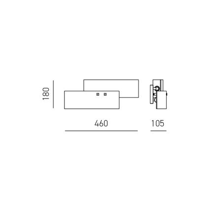 Gea Luce LARA A P arg - Sienas lampa LARA 2xE14/42W/230V sudraba