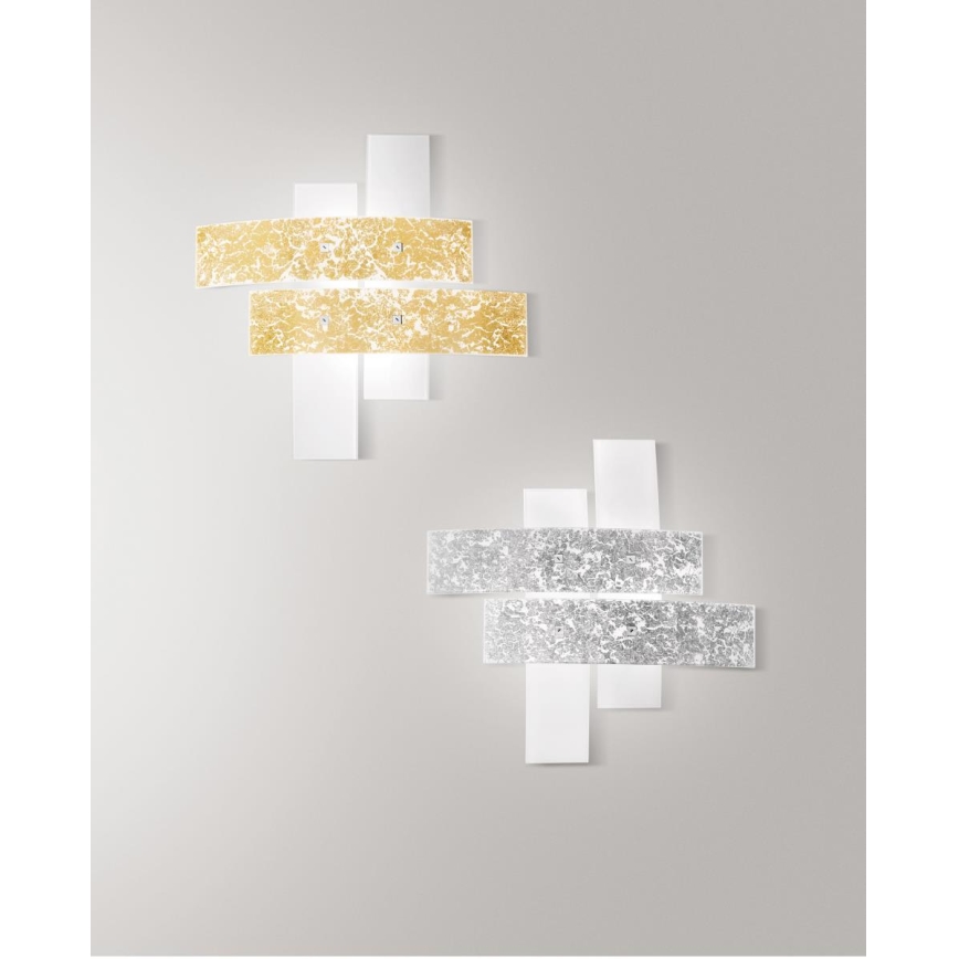 Gea Luce LARA P P arg - Griestu lampa LARA 2xE27/52W/230V 50 cm sudraba
