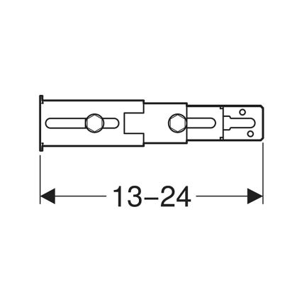 Geberit 111.064.00.1 - Komplekts Duofix kāju stiprināšanai pie aizmugurējās sienas, 2 gab.