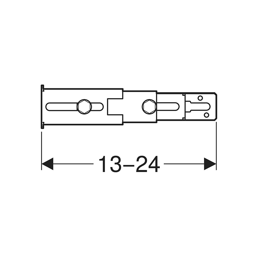 Geberit 111.064.00.1 - Komplekts Duofix kāju stiprināšanai pie aizmugurējās sienas, 2 gab.