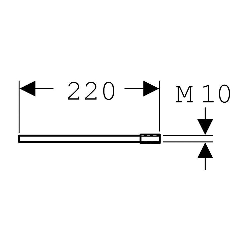 Geberit 111.887.00.1 - Duofix sienas stiprinājuma pagarinājumu komplekts 22 cm
