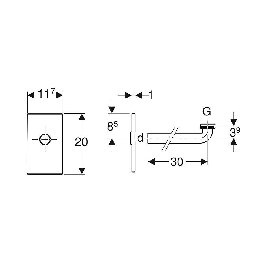 Geberit 115.416.11.1 - Uzstādīšanas komplekts izlietnei, alpu balts