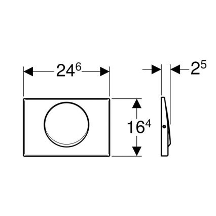 Geberit 115.751.00.1 - Mambo nerūsējošā tērauda skalošanas poga, 24,6 x 16,4 cm