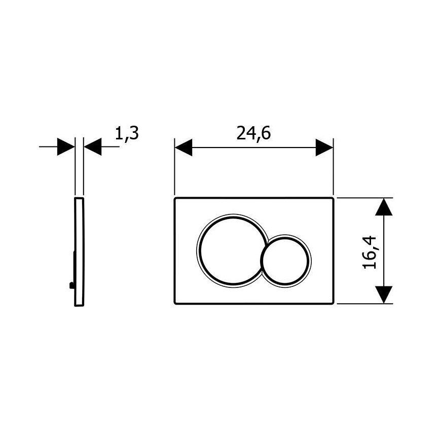 Geberit 115.770.21.5 - Skalošanas poga Sigma01 Round, 24,6x16,4 cm, spīdīgs hroms