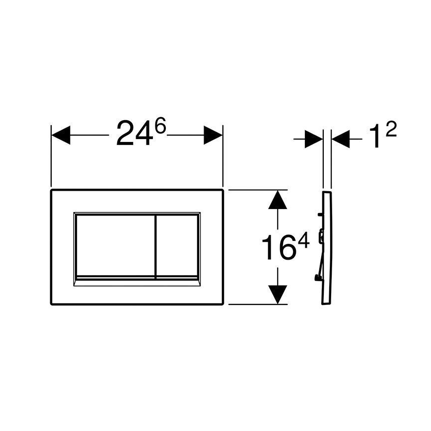 Geberit 115.883.11.1 - Skalošanas poga Sigma30 24,6x16,4 cm balta