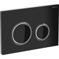 Geberit 115.884.SJ.1 - Skalošanas poga Sigma50 24,6x16,4 cm melna/spīdīgs hroms