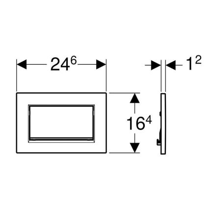 Geberit 115.893.KJ.1 - Sigma30 skalošanas poga 24,6x16,4 cm, balta/spīdīgs hroms